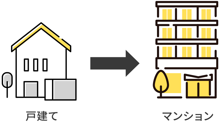 戸建て → マンション