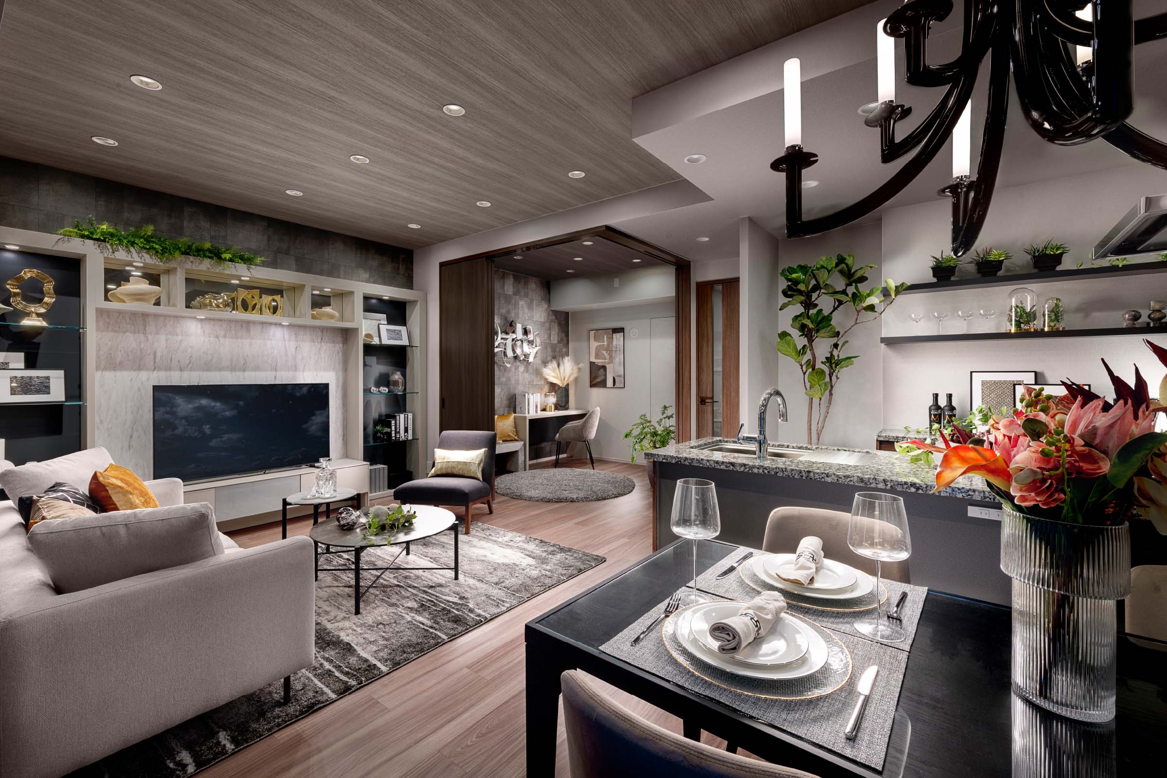 LIVING DINING KITCHEN